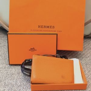 Hermes calvi card holder + bag and box